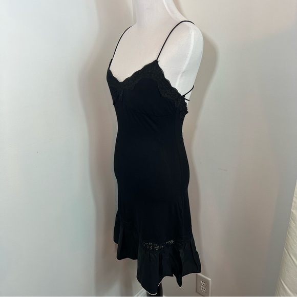 Y2K GUESS 2010 Corset Tie Lace Handkerchief Hem Dress Black Adjustable Straps XS - Picture 3 of 12